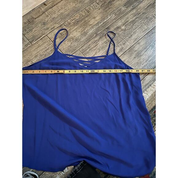 Daniel Rainn Women's Blue V-Neckline Sleeveless Tank Top Size Large - Picture 5 of 5
